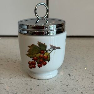 🍑 Vintage Royal Worcester Porcelain Egg Coddler EUC